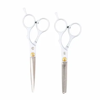 

Salon Scissors Shears Clipper Hair Cut Barber Hairdressing Cutting Scissor + Thinning Scissor With Thumb Rest Styling Tools Set