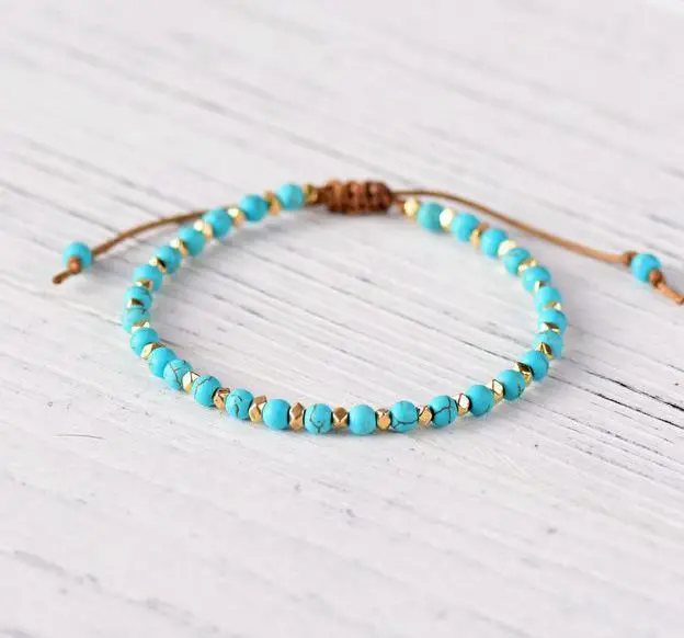 

Womens Bracelet Stone Beads String Friendship Bracelet Handmade Boho Beaded Girls Bracelet Gift Dropshipping