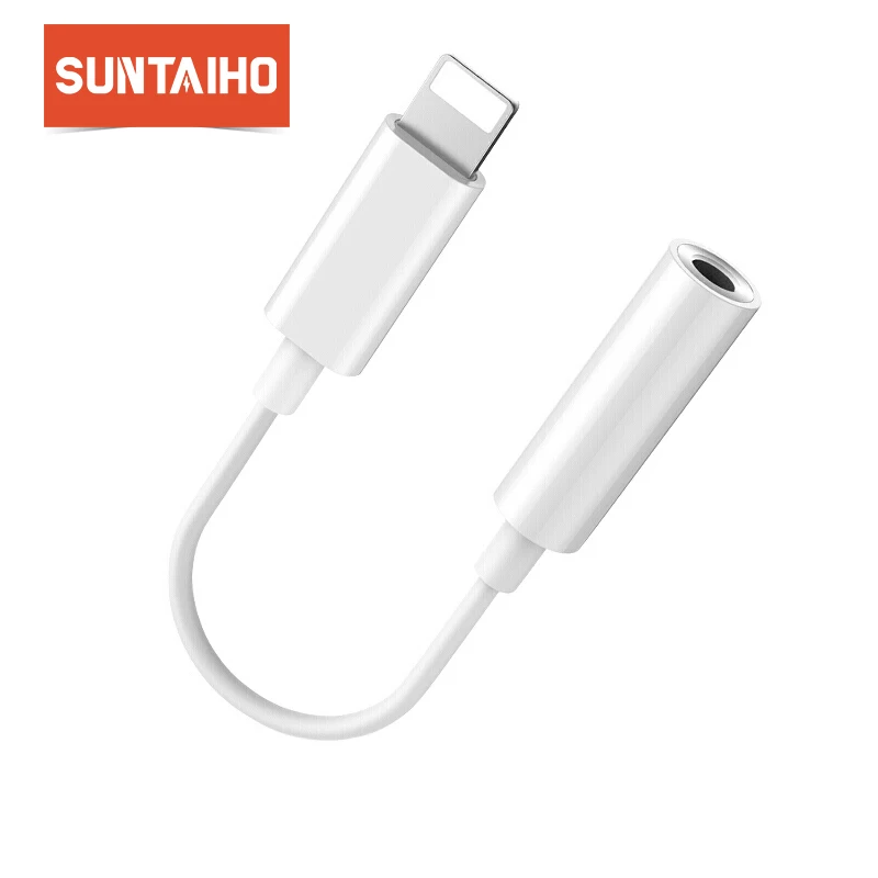 Goede Suntaiho Hoofdtelefoon Adapter voor iPhone 7 voor Bliksem naar 3.5mm Jack 8pin Adapter Audio Spelen Muziek voor iPhone 8 plus X Converter