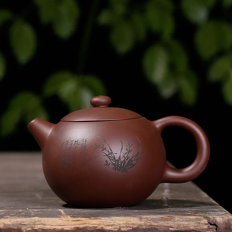 260CC фиолетовый глина красивый Чайник Китайский кунг-фу ручной работы чайный горшок зиша чайник с подарком набор в коробке черный чай галстук gaunyin 16 - Цвет: orchid pot