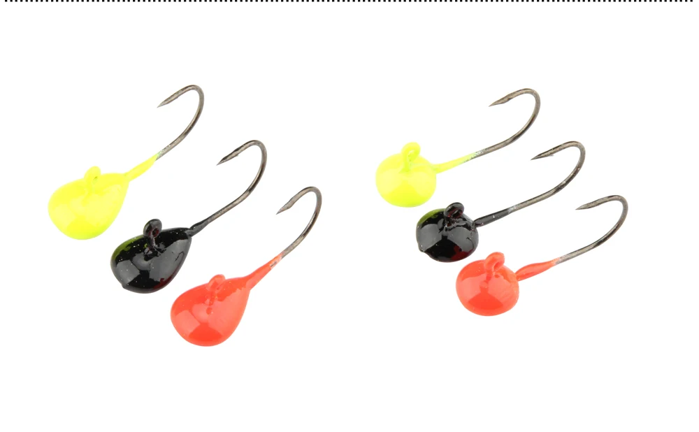 ROSEWOOD 12Pcs 0.5g0.7g Freshwater Jig Heads, Assorted Bright Colors, Mini Metal Jigging Ice Jig Fishing Lures Sharp Hooks Bait  (5)