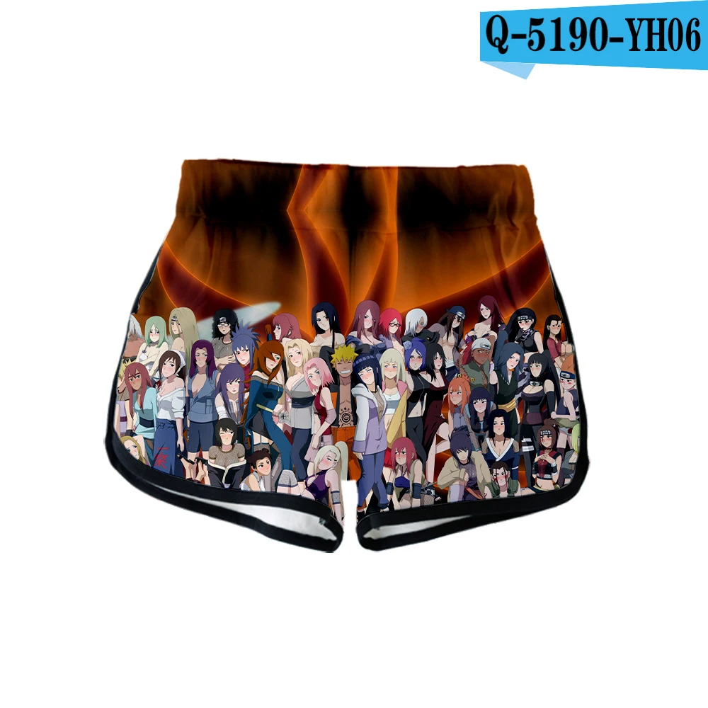 Kpop Naruto 3D Printed Women Shorts Fashion Streetwear Shorts Arrival Girls Harajuku Streetwear Casual Summer Wear - Цвет: Темно-серый