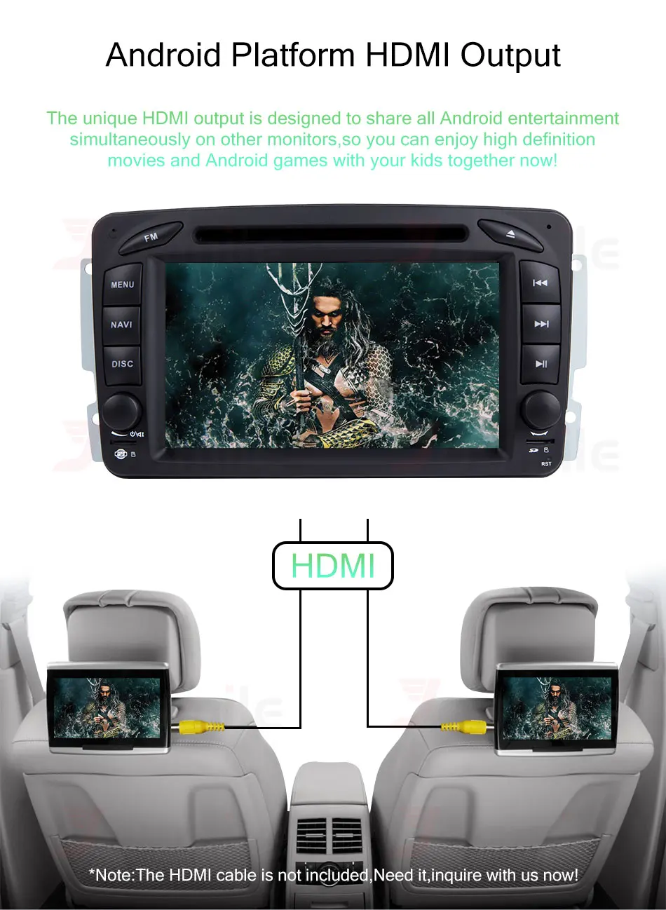 Best Android 8.1 4 Core Car DVD Player Multimedia Head Unit Navigation For Mercedes/Benz/W209/W203/Viano/W639/Vito Radio GPS Wifi FM 11