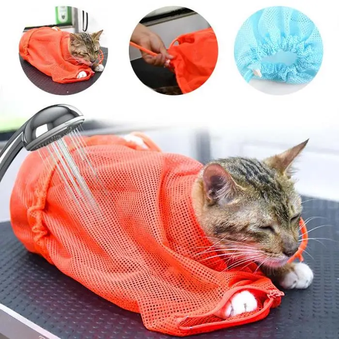 Сумка для груминга кошек, моющая нейлоновая сумка для душа, сумка для стрижки ногтей, товары для мытья домашних животных, распродажа TB