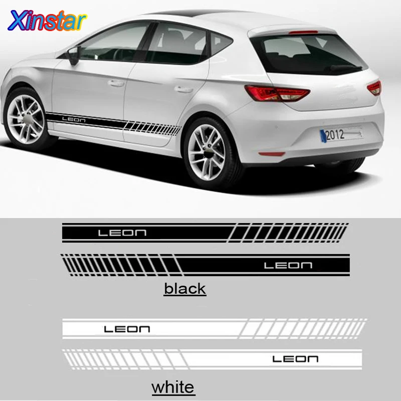 2 шт./лот автомобильные боковые наклейки для Seat leon ST аксессуары|Наклейки на