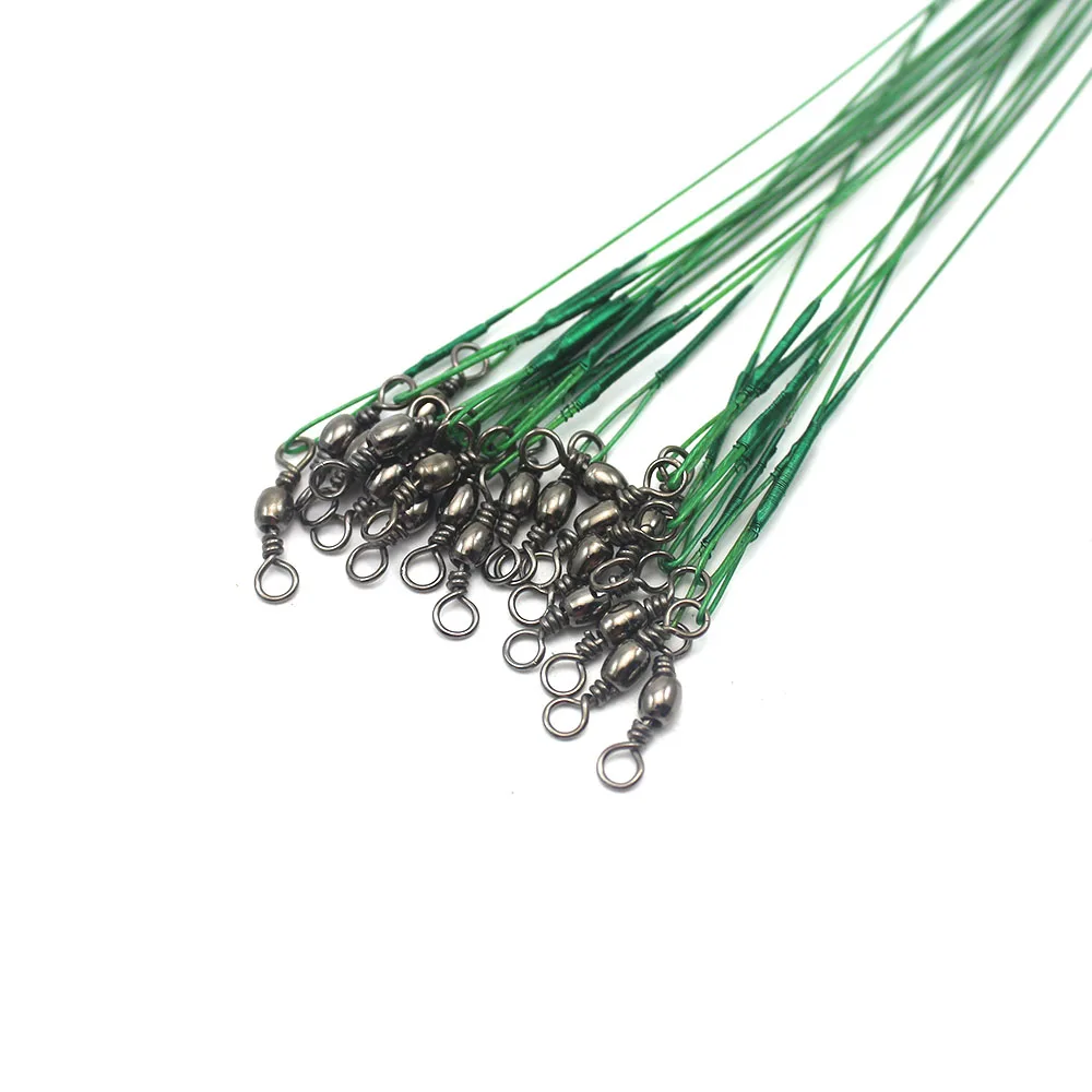 60 Pcs خيط صنارة الصيد زعيم ل الفولاذ المقاوم للصدأ زعيم سلك الحبل حبل خيط صنارة الصيد المتداول يدور 15 cm 22 cm 30 cm الصيد أدوات