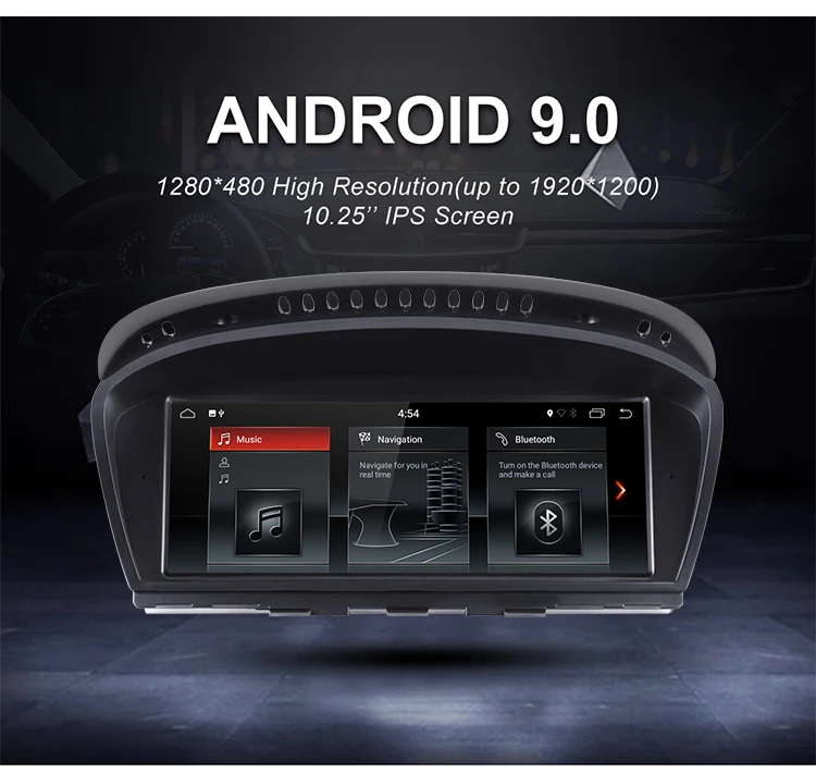 Sale EBILAEN Android 9.0 Car DVD GPS Player for BMW 5 series E60 E61 E62 E63 3 series E90 E91 CCC/CIC Navigation AutoRadio Multimedia 6