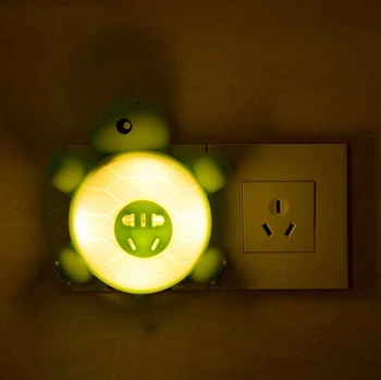 

Free Shipping !!! 10pcs/lot Turtle LED Nightlights Voice Light Control Foreign Expansion Socket Dual USB Charger