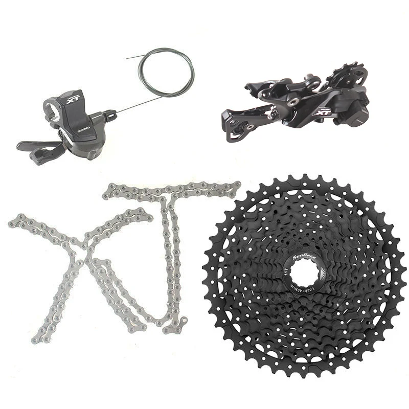 

SHIMANO DEORE XT M8000 1x11 11S Speed Shifter+Rear Derailleur+Chain+ Sunrace CSMS8 11-46T Cassette Groupset Kit