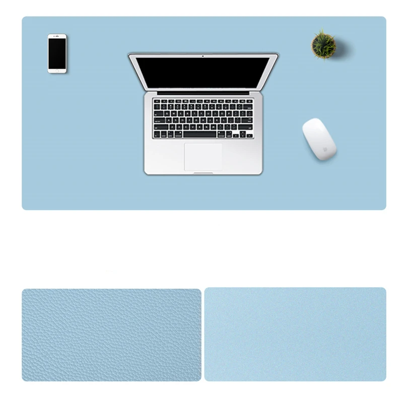 1200*600 мм большой игровой коврик для мыши водонепроницаемый Противоскользящий коврик для компьютерной мыши из искусственной кожи офисный Настольный коврик для мыши для ноутбука - Цвет: Sky Blue