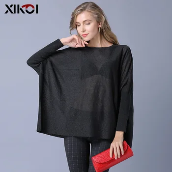 

Fashion Women Knitted Sweaters Casual Short Pullover Backing Shirt Sweater Solid Thick Woman Sweater And Pullovers
