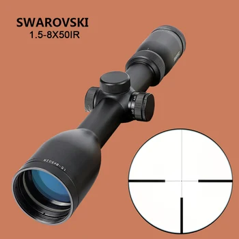 

Hunting 1.5-8X50 SFIR Optical Sights Red Mil-dot Glass Reticle F40-1 Crosshairs Rifle Scopes Full Size Tactical Riflescope