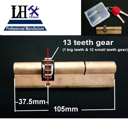 LHX MS543 цилиндрический дверной замок с 13 зубчатыми зубцами для ворот, украшение для дома, защитная дверь, деревянный интерьерный чехол, фурнитура DIY i - Цвет: 105mm 37.5mm 1pcs