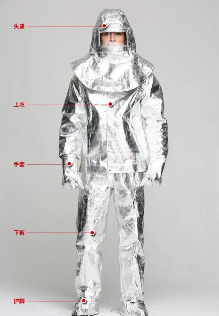 Противопожарная изоляция одежда Высокая температура одежды противопожарной защиты тяжелой одежды 500 градусов теплоизоляция одежда