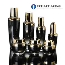 20 Вт, 30 Вт, 50 г, 30/50/100 мл черная стеклянная бутылка крем баночки для крема косметический контейнер с лосьоном ручной насос капельница для эфирного масла бутылки
