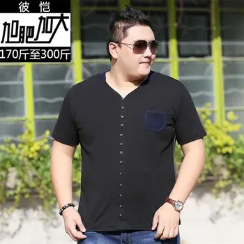 

10XL 8XL 6XL 5XL 2018 summer Hot selling Men V neck t shirt cotton short sleeve tops Casual Men Slim Fit Classic Brand t shirts