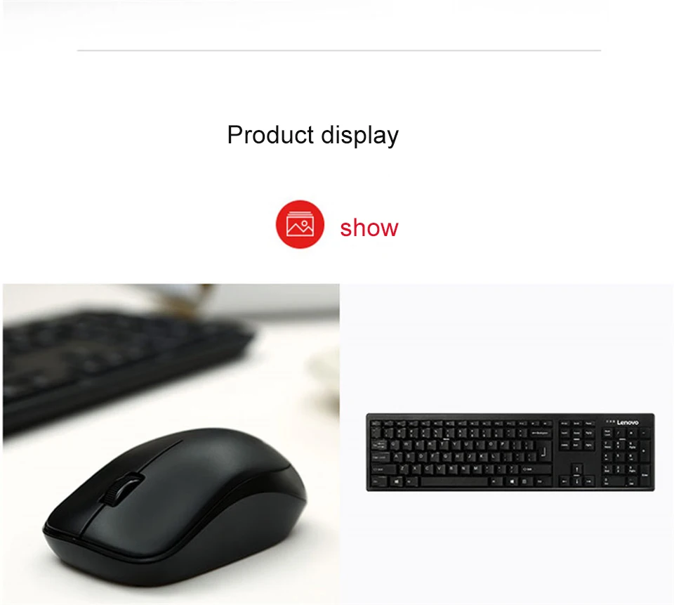 Lenovo KN100 беспроводная клавиатура и мышь набор Бесшумная клавиатура Бизнес Серия водонепроницаемый прочный ноутбук настольная клавиатура