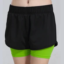 Женские шорты для бега, компрессионные шорты, женские спортивные шорты, шорты для спортзала, шорты для бодибилдинга, спортивная одежда