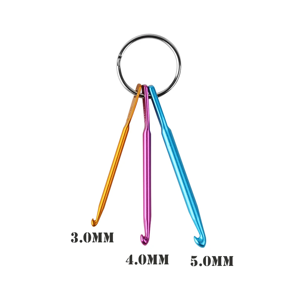 

3PCS Multicolour Aluminum Crochet Hook Knitting Needles Handle Knit Set Weave Sweater knitting tools Craft Yarn Stitch Loom Kit