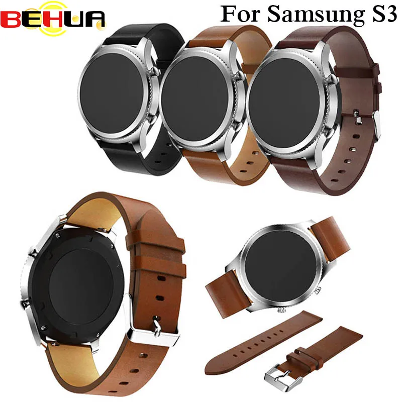 

Модный кожаный ремешок для часов для Samsung Gear S3 Classic Frontier Galaxy 46 мм 22 мм сменный Браслет аксессуары для наручных браслетов