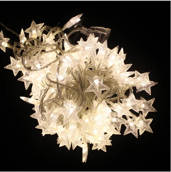 

5M 40leds 3 AA Battery Powered Decoration Star LED string light Fairy String Lights for X'mas holiday Free shipping