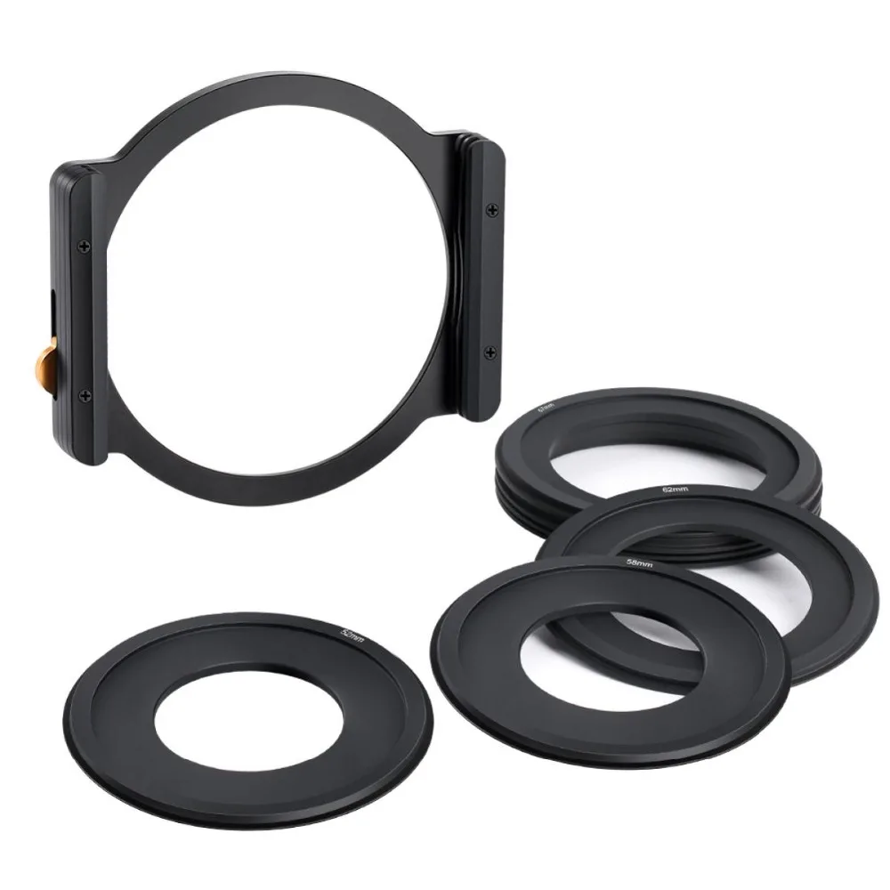 

K&F Concept Square Filter Metal Holder + 7pcs Filter Adapter Rings For camera lens