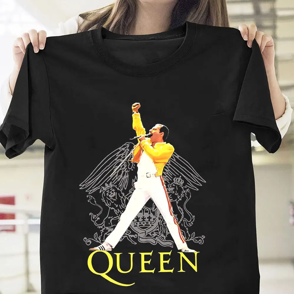 Freddie Mercury Queen T Shirt Black Cotton Men T-shirt Summer 2018 Short  Sleeve Plus Size New 2018 Summer Fashion - T-shirts - AliExpress