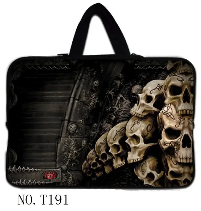 13" Classic Skulls Laptop Sleeve Bag Case+Hide Handle For 13.3" Apple