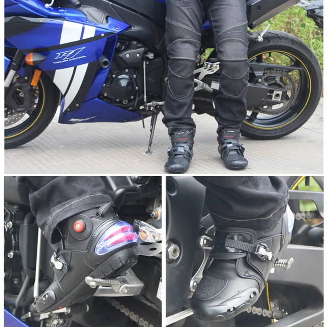 Motorcycle Boots Racing Shoes Professional Men Durable Riding Bota Anti-collision Non-slip Motocross Botas 6