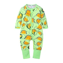 Комбинезон для новорожденных мальчиков; Хлопковая пижама с длинными рукавами и милым фруктовым узором; детские комбинезоны унисекс; Одежда для маленьких девочек; BBR2299