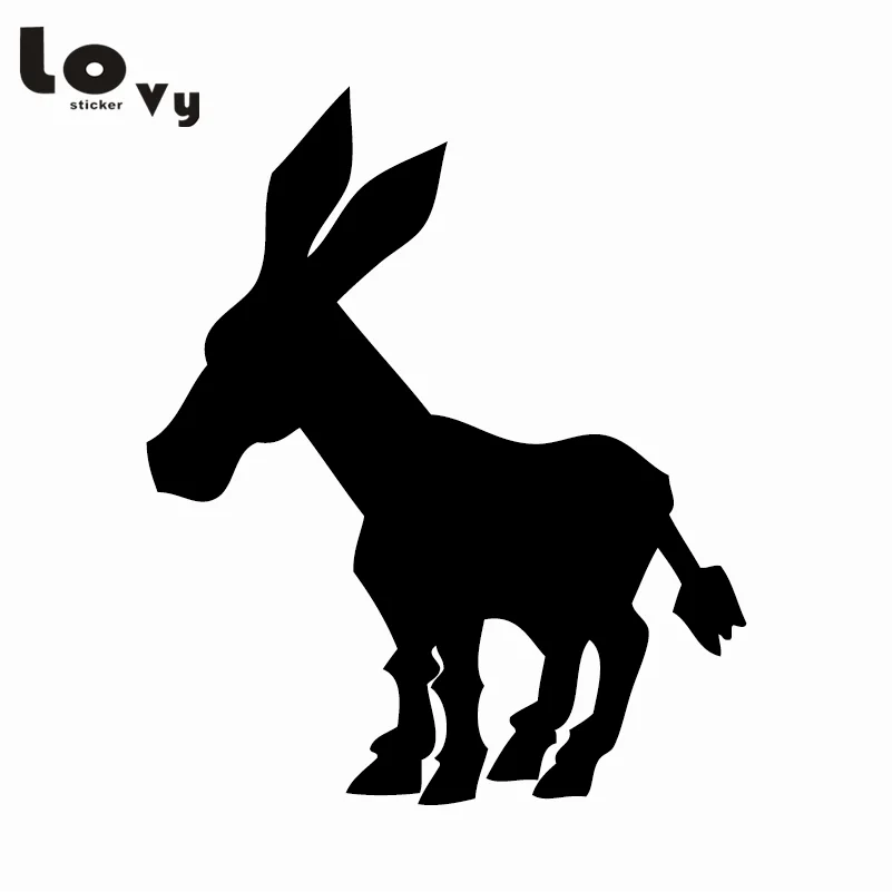 

Funny Cute Little Donkey Silhouette Car Sticker Cartoon Animal Vinyl Car Decal