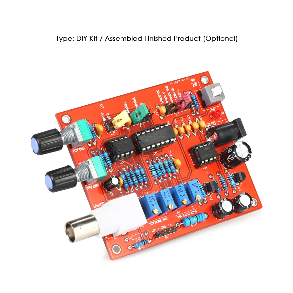 Функция генератор сигналов DIY Kit FG8038 (ICL8038) квадратный/Треугольники/синусоида Выход 3 Гц-300 кГц Регулируемая частота амплитуда