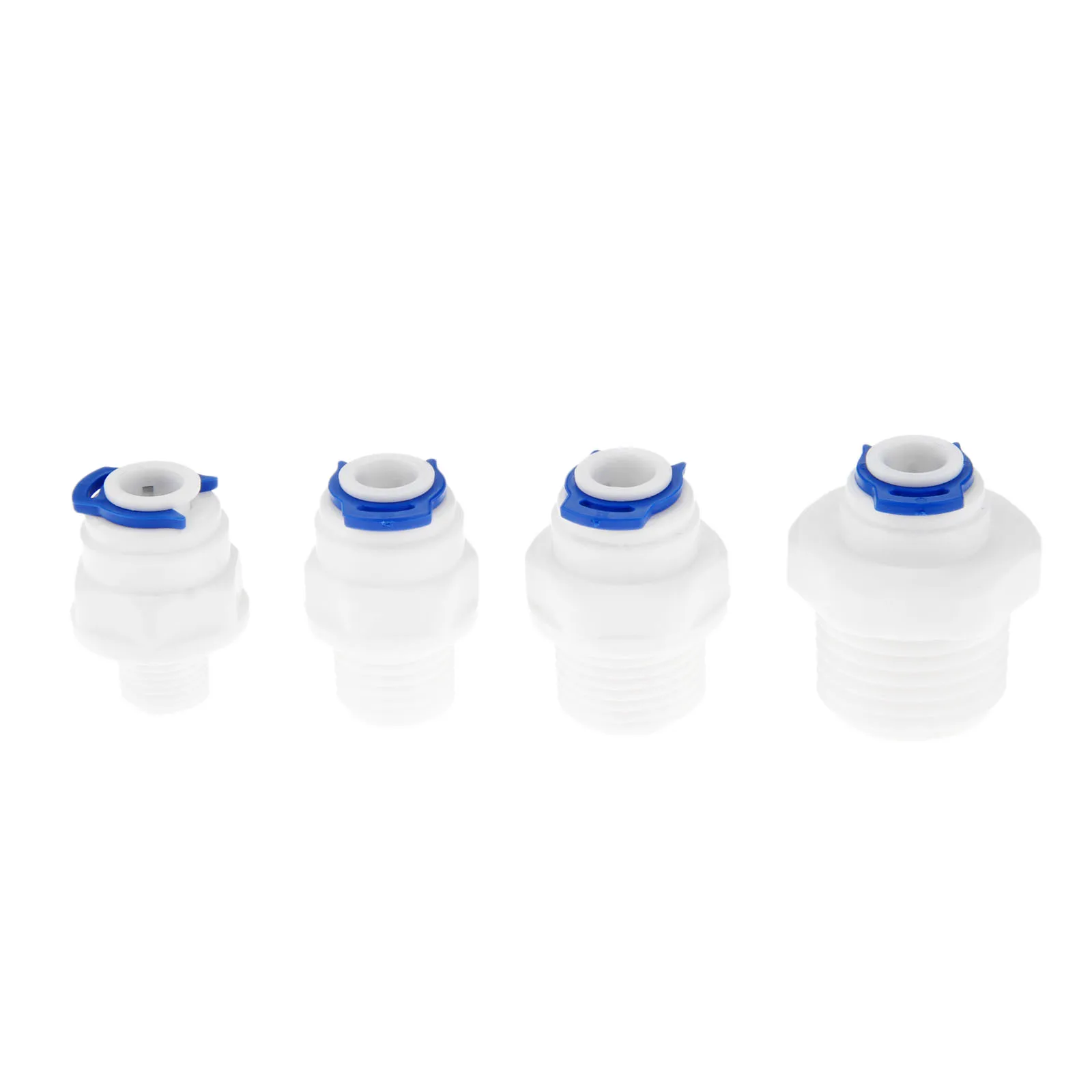 5Pcs 1/4" OD Hose RO Water Straight Pipe Fittings 1/8" 1/4" 1/2" 3/8" BSP Male Thread Quick Connector System Water Purifies