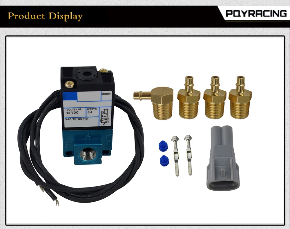 Pqy-черный ECU 3 Порты и разъёмы электронный импульс Управление электромагнитный клапан 35A-ACA-DDBA-1BA с латунный глушитель