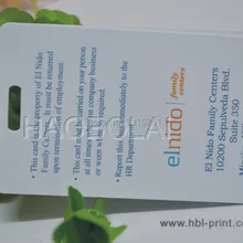 Дыропробивная пластиковая карта, полоса пробитая, багажная бирка, фото ID карта