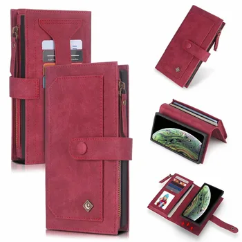 

Haissky Vintage Wallet Phone Case For iPhone XS MAX XR X Magnetic Multi-function Handbag Pouch Cover for iPhone 6 6S 7 8 Plus