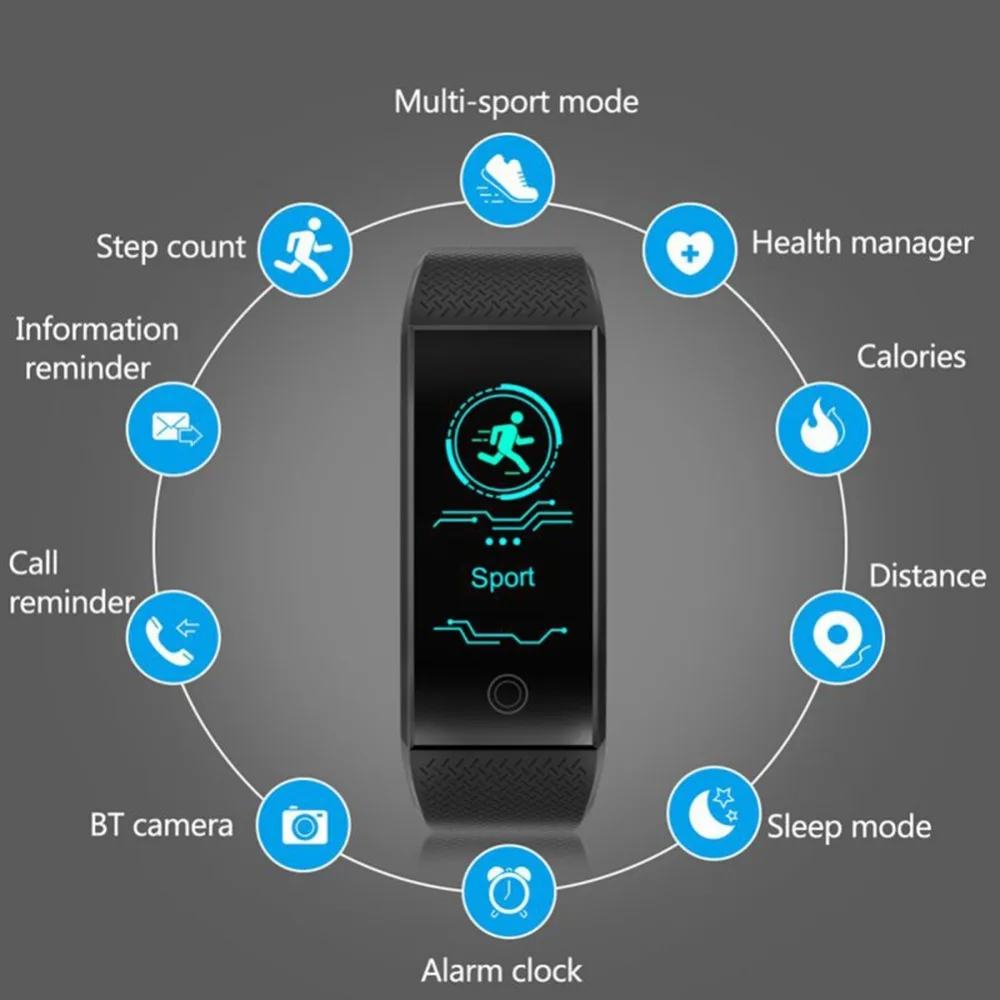 QW18 умные часы спортивные фитнес-активности пульсометр кровяное давление часы Поддержка SMS/WhatsApp/Facebook/twitter 30 Горячая