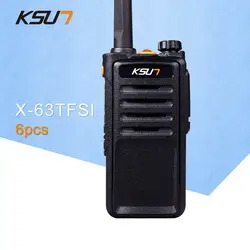 (6 шт.) KSUN X-63TFSI черная рация UHF 400-470 МГц мини-портативный трансивер двухсторонний Портативная радиостанция для радиолюбителя