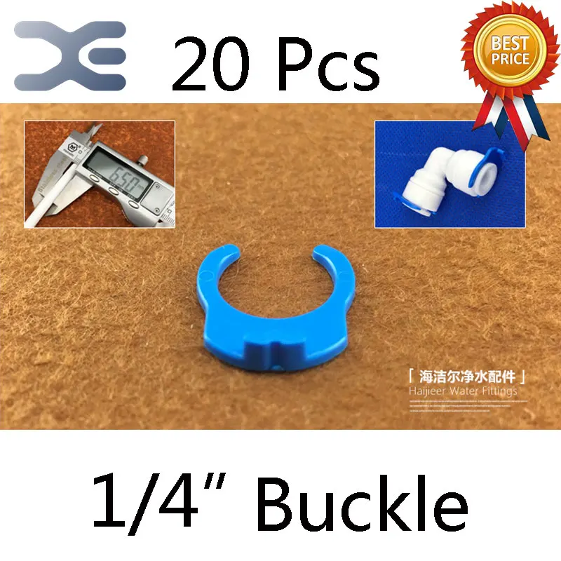 

20Pcs Water Purifier Accessories Valve Parts 1/4" Buckle Water Filter Parts
