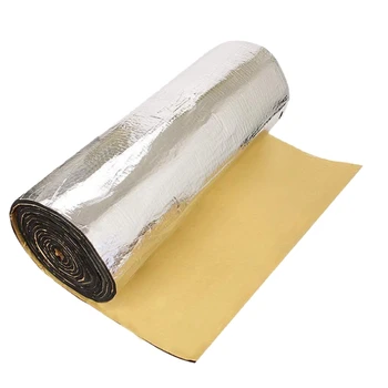 

197Mil/5Mm 10.76Sq Ft Car Auto Acoustic Barrier Heat Sound Absorption Deadener Mat With Intensive Aluminum Foil 40x40 Inch