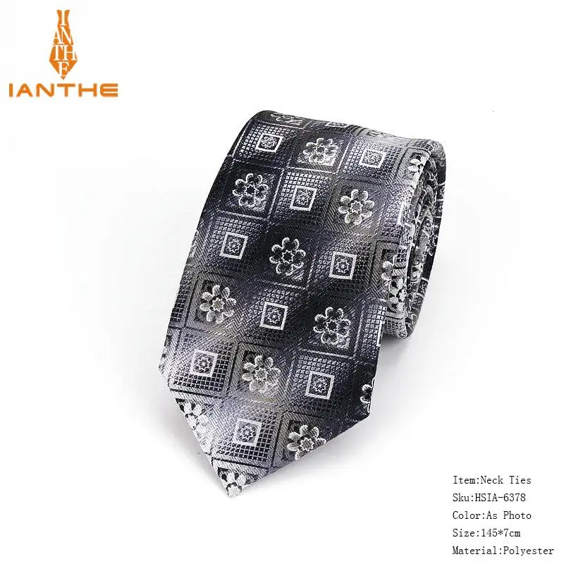 34 стиль строгие Галстуки бизнес Vestidos Свадебный Классический мужской галстук сетка в полоску 7 см мужские галстуки модные аксессуары мужской галстук - Цвет: IA6378