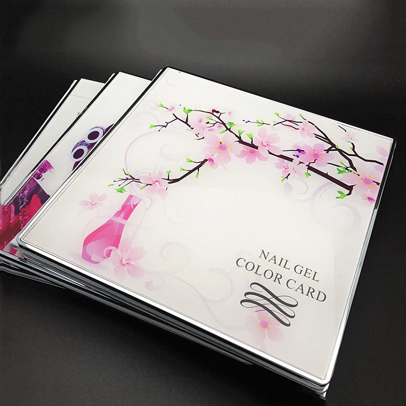 

160 Colors 3 styles Acrylic Nail Art Gel Polish Display Card Book Inlaid Nail Salon Gel Polish Colors Showing Board Chart