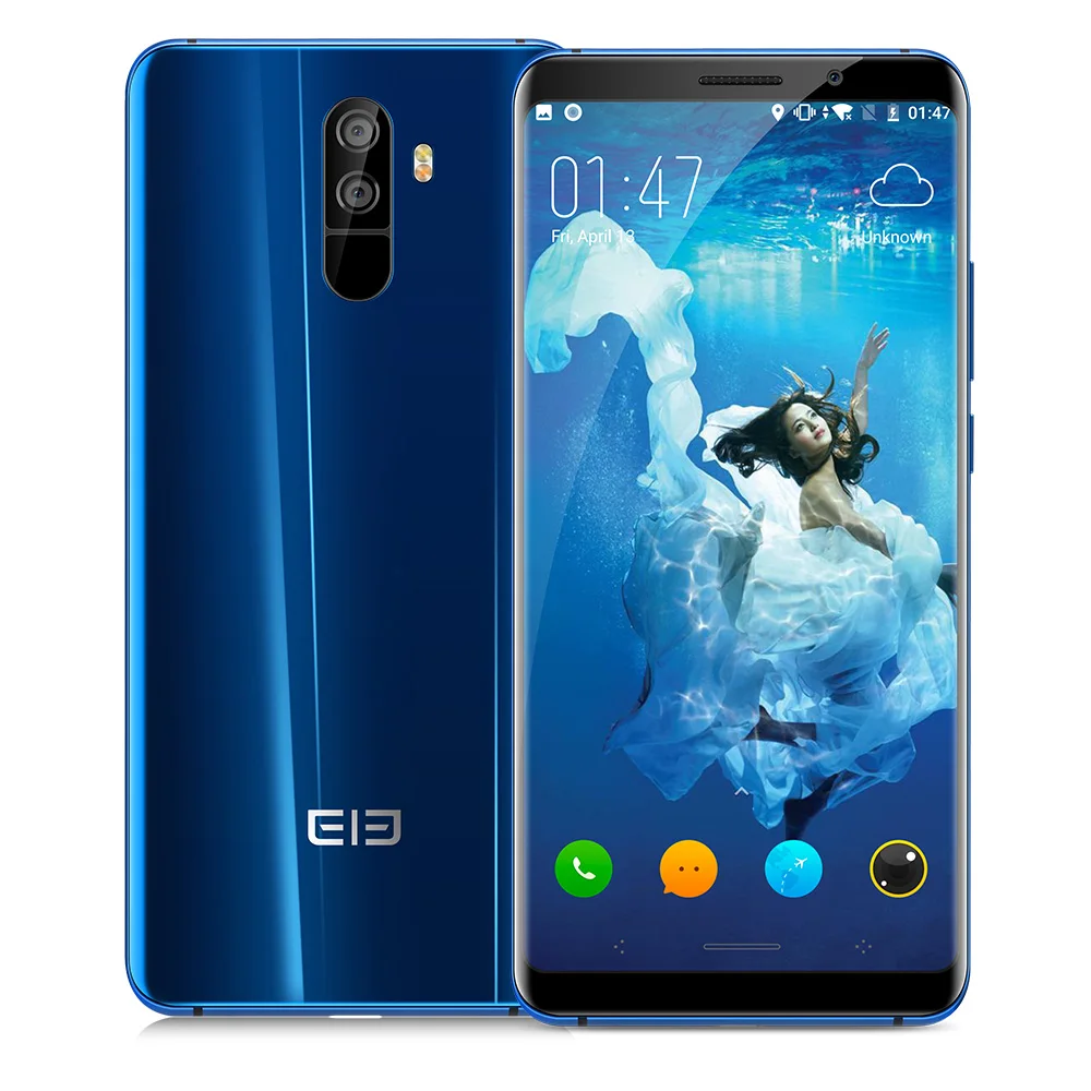 Elephone U Pro 5,99 "6 ГБ оперативная память 128 г Встроенная смартфон 18:9 FHD + экран Snapdragon 660 Android 8,0 Octa Core 13.0MP Тип C 4 телефоны