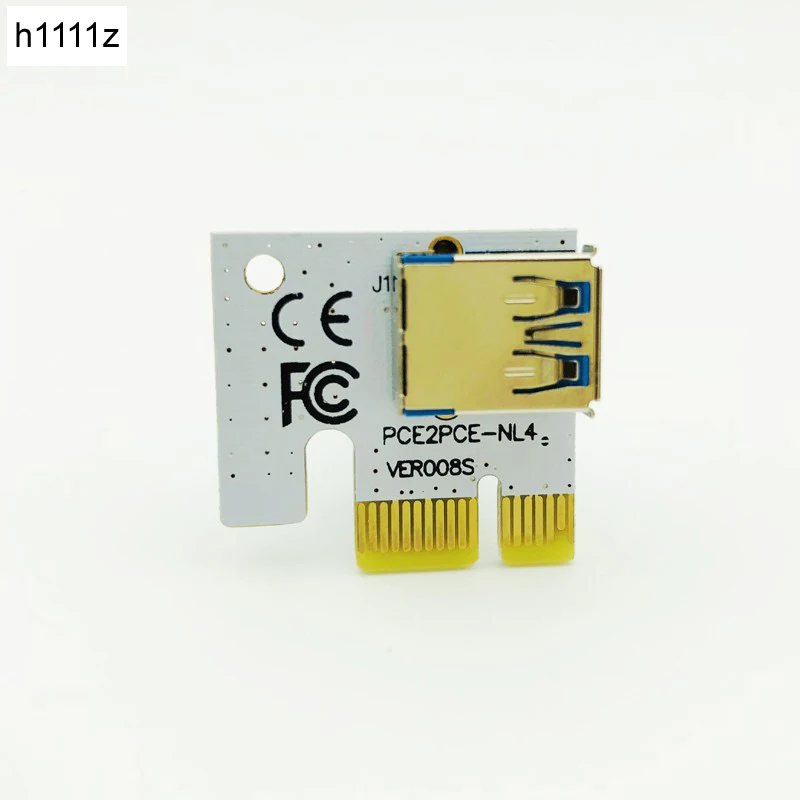 PCI 1X PCI e X1 Riser 90 Degree Riser Card Adapter to USB For Riser 006 ...