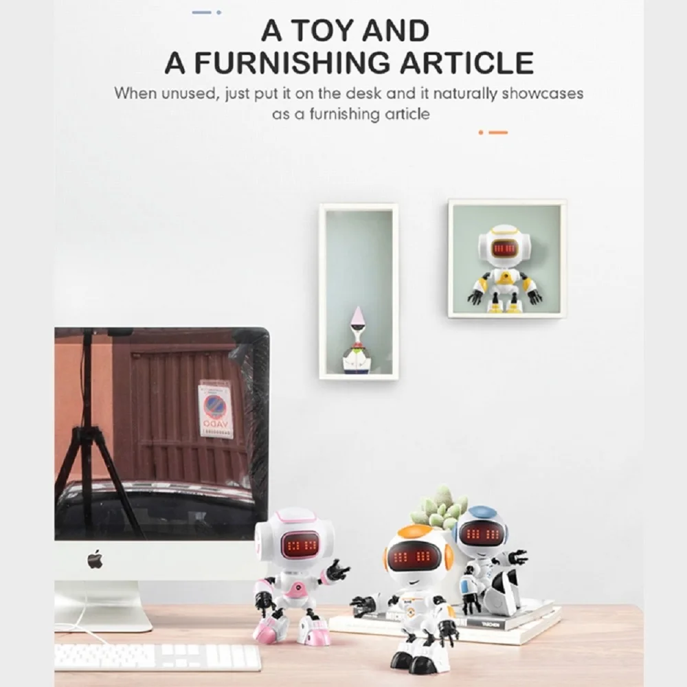 2019 LED Robot kids Toy JJR/C R8 Novel Toy Touch Induction Robot Robot Smart Voice DIY Body Gesture Model Toy