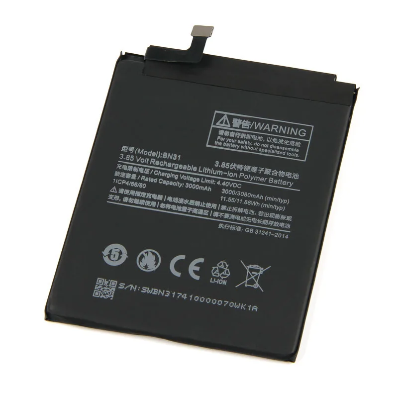 5pcs/lot BN31 3000mAh phone replacement Battery for Xiaomi Mi 5X Mi5X  Redmi Note 5A pro Mobile Phone with Gift | Мобильные