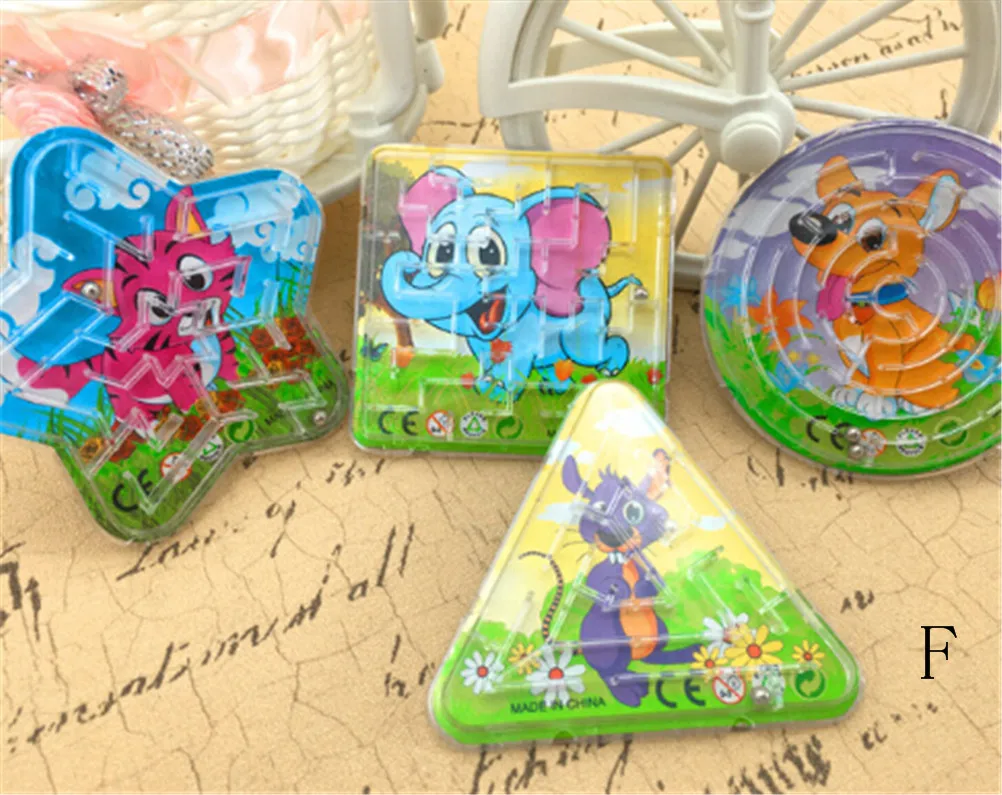 2PCS Children Kids Animal Maze Toy Puzzle Intellectual Jigsaw Board Kids Early Educational Brain Teaser Game Toy 6 Styles