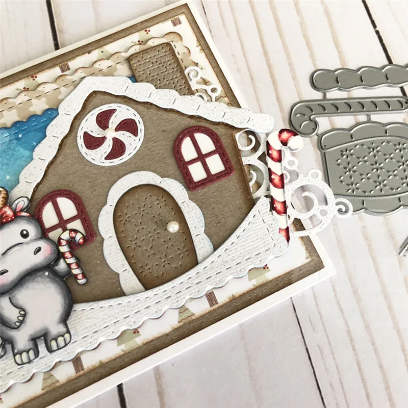 

DiyArts 1 Pcs/lot Metal Cutting Dies Scrapbooking For Card Making DIY Embossing Cuts New Craft Die House Element