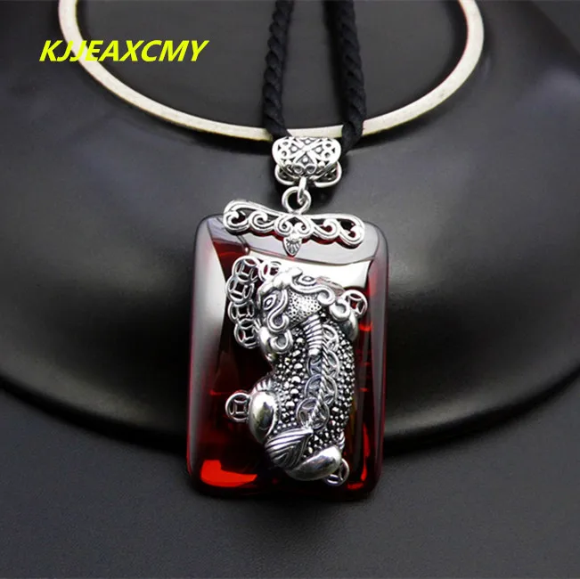 

KJJEAXCMY S925 Silver White Retro sweater chain hanging pendant and brave new
