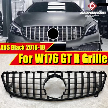 

A Class W176 A45amg look grille grill Black & Chrome A180 A200 A250 Sports Front Bumper Grills GT R style without sign 2016-2018